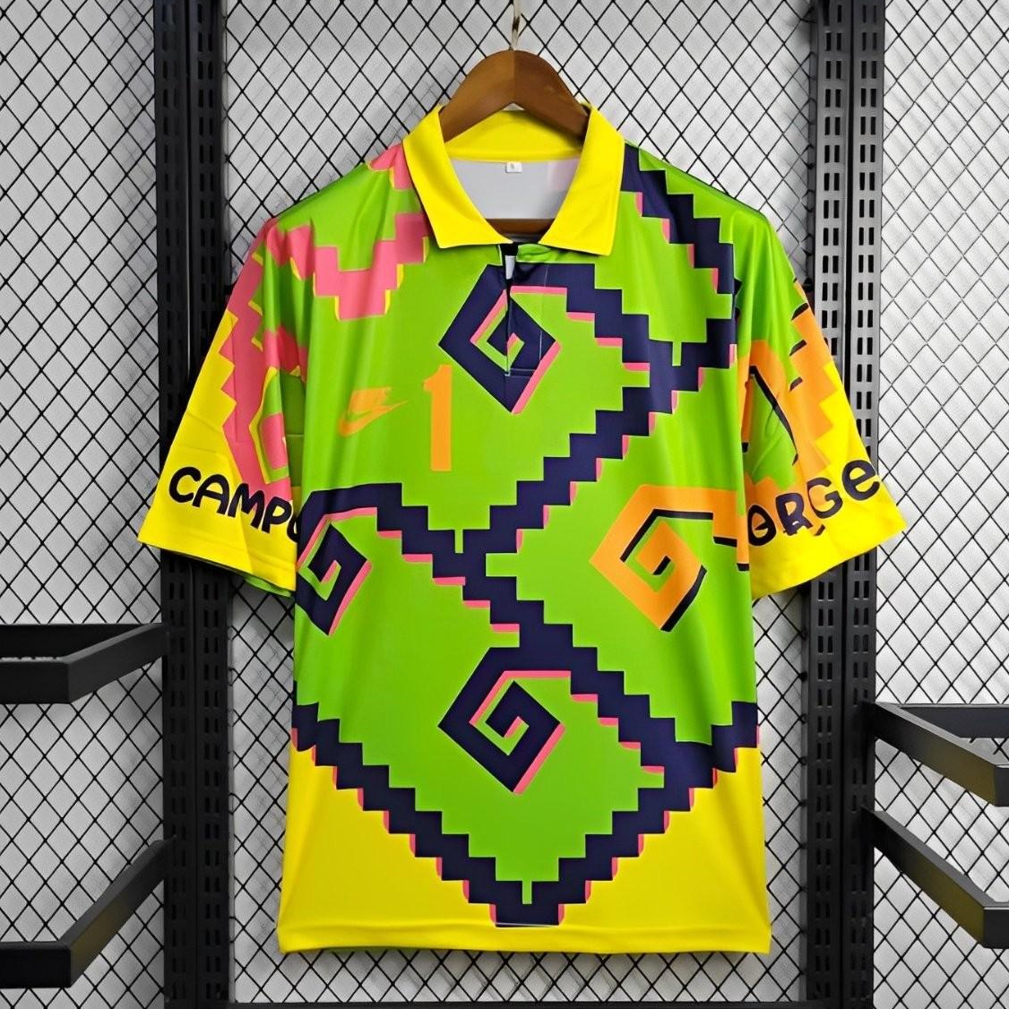 Retro Mexico 1995 Goalkeeper Green Black Jersey - JerseysGala
