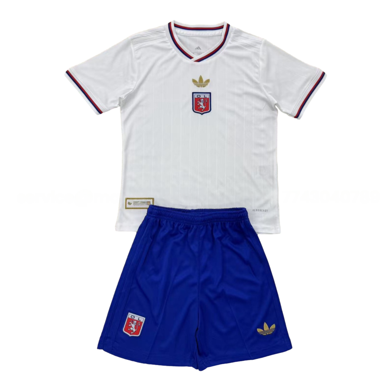Lyon 25-26 75-Year Anniversary White Men's Adult Jersey Set - Fans Version - JerseysGala