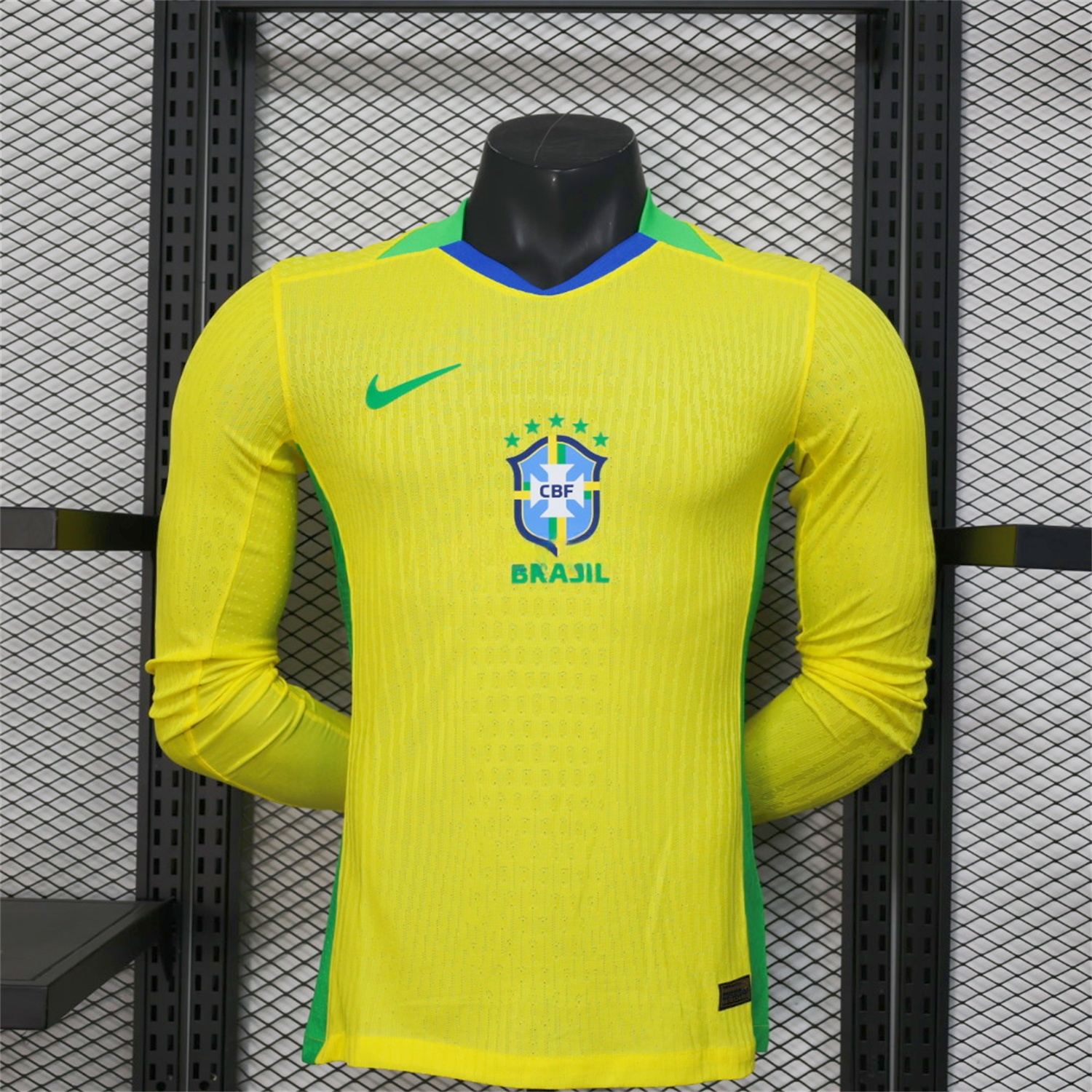 Brazil 2025 Women's Team Home Long Sleeves Jersey - Men's Player Version - JerseysGala