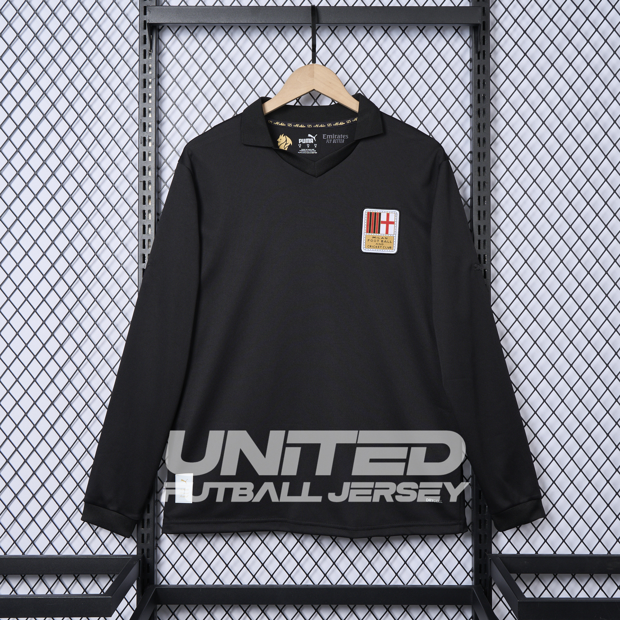 AC Milan 24-25 125th Anniversary Long Sleeves Black GK Jersey - Fans Version - JerseysGala