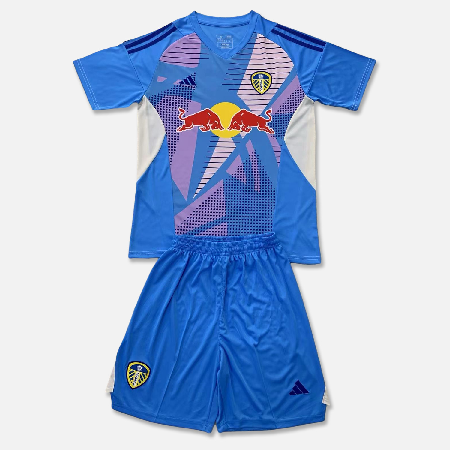 Leeds United 24-25 Lake Blue Goalkeeper Men's Adult Jersey Set - Fans Version - JerseysGala