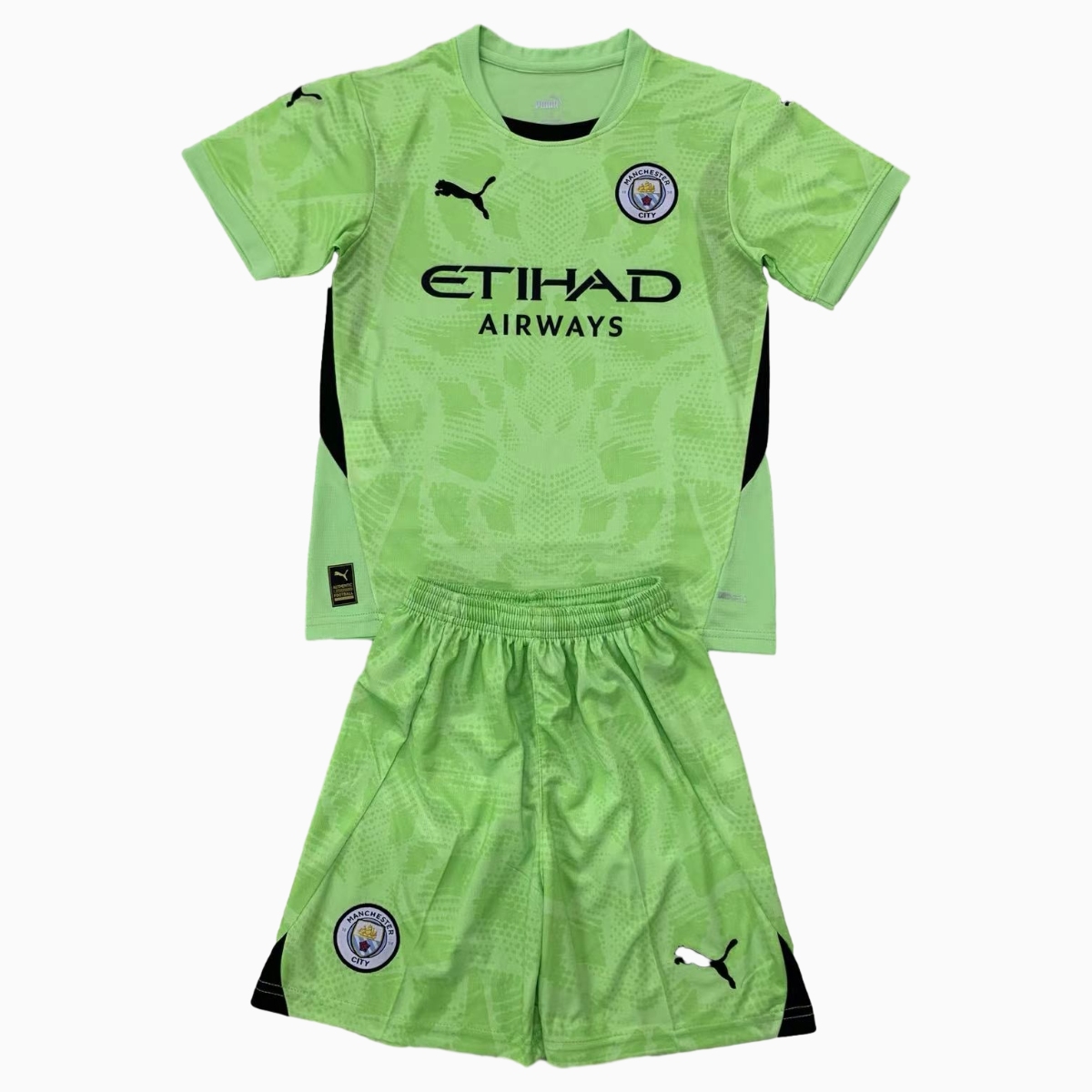 Manchester City 24-25 Light Green Goalkeeper Kids Kit - JerseysGala