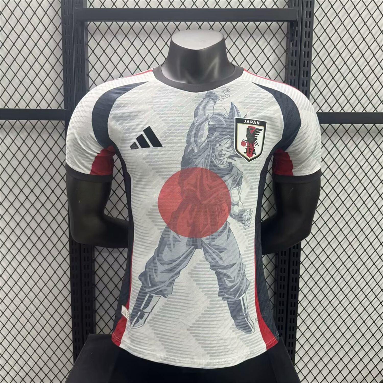 Japan 25-26 Dragon Ball Goku Sketch White & Red Special Jersey - Player Version - JerseysGala