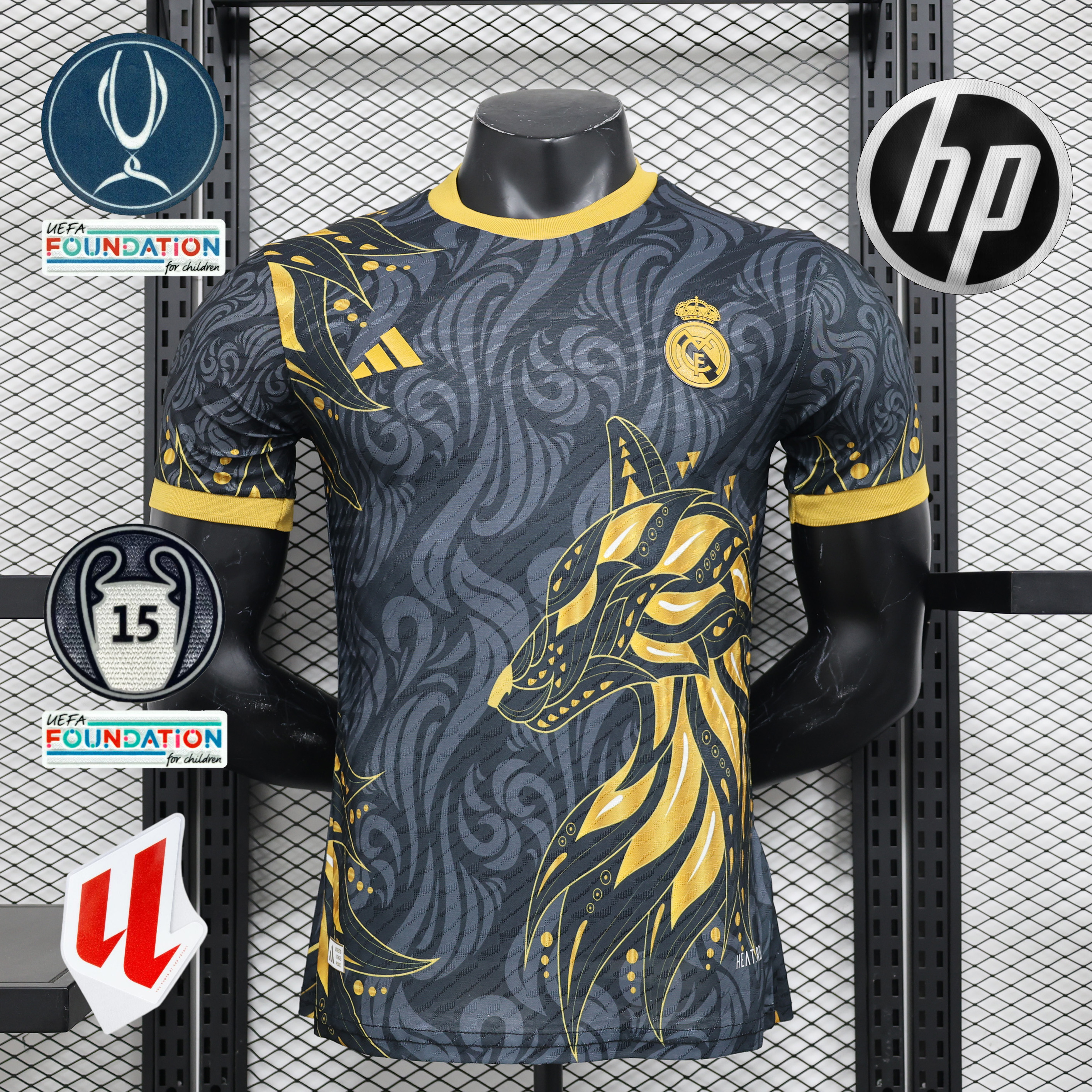 Real Madrid 24-25 Black Yellow Special Edition Jersey - Player Version - JerseysGala