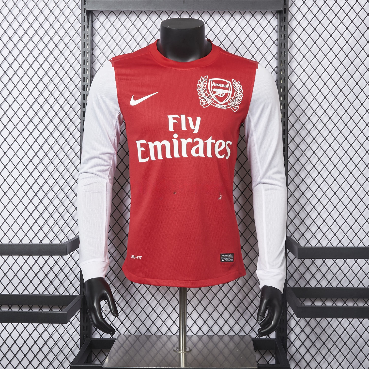 Retro Arsenal 2011-12 Home Long Sleeve Jersey - Player Version - JerseysGala