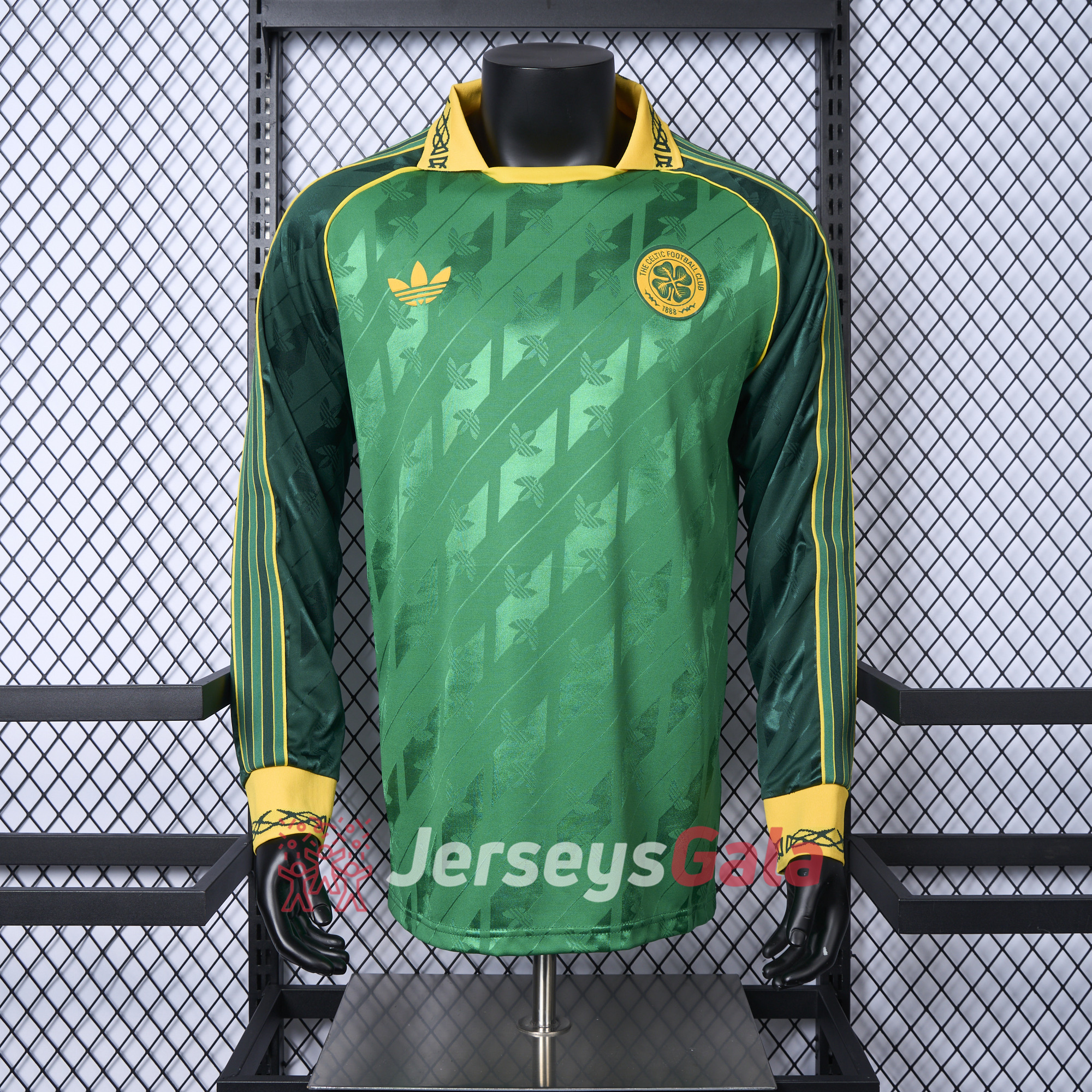 Celtic 24-25 Originals LFSTLR Long Sleeve Green Jersey - Player Version - JerseysGala