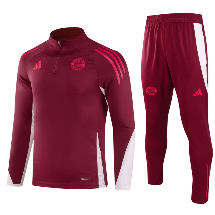 Bayern Munich 24-25 Kids Long Sleeve Training Set - Deep Red - JerseysGala