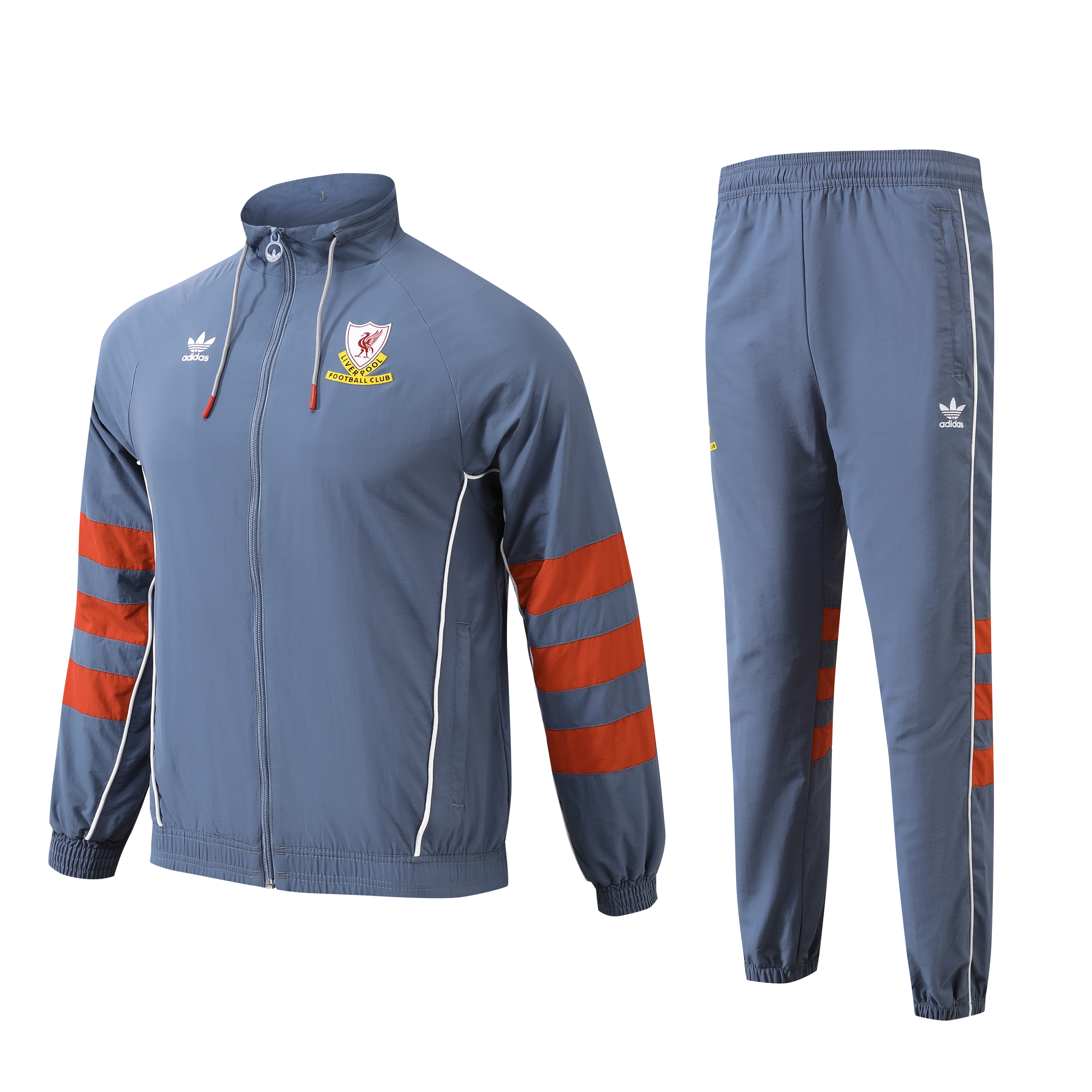 Liver.pool 24-25 Grey Throwback Windbreaker Suit - Jackets & Pants - JerseysGala