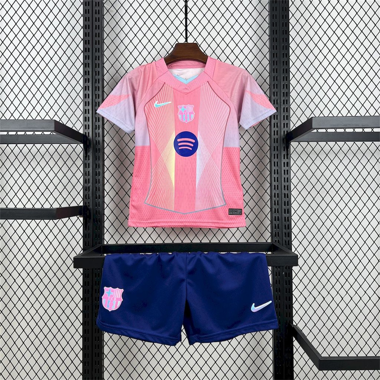 B.A.R.S.A 25-26 T90 White Lines Pink Gradient Special Kids Kit - JerseysGala