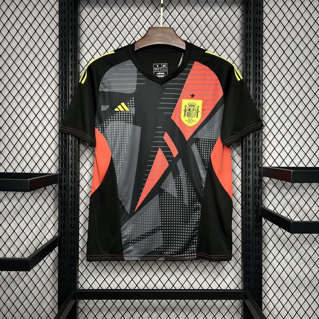 Spain 2024 Black Goalkeeper Jersey - Fans Version - JerseysGala