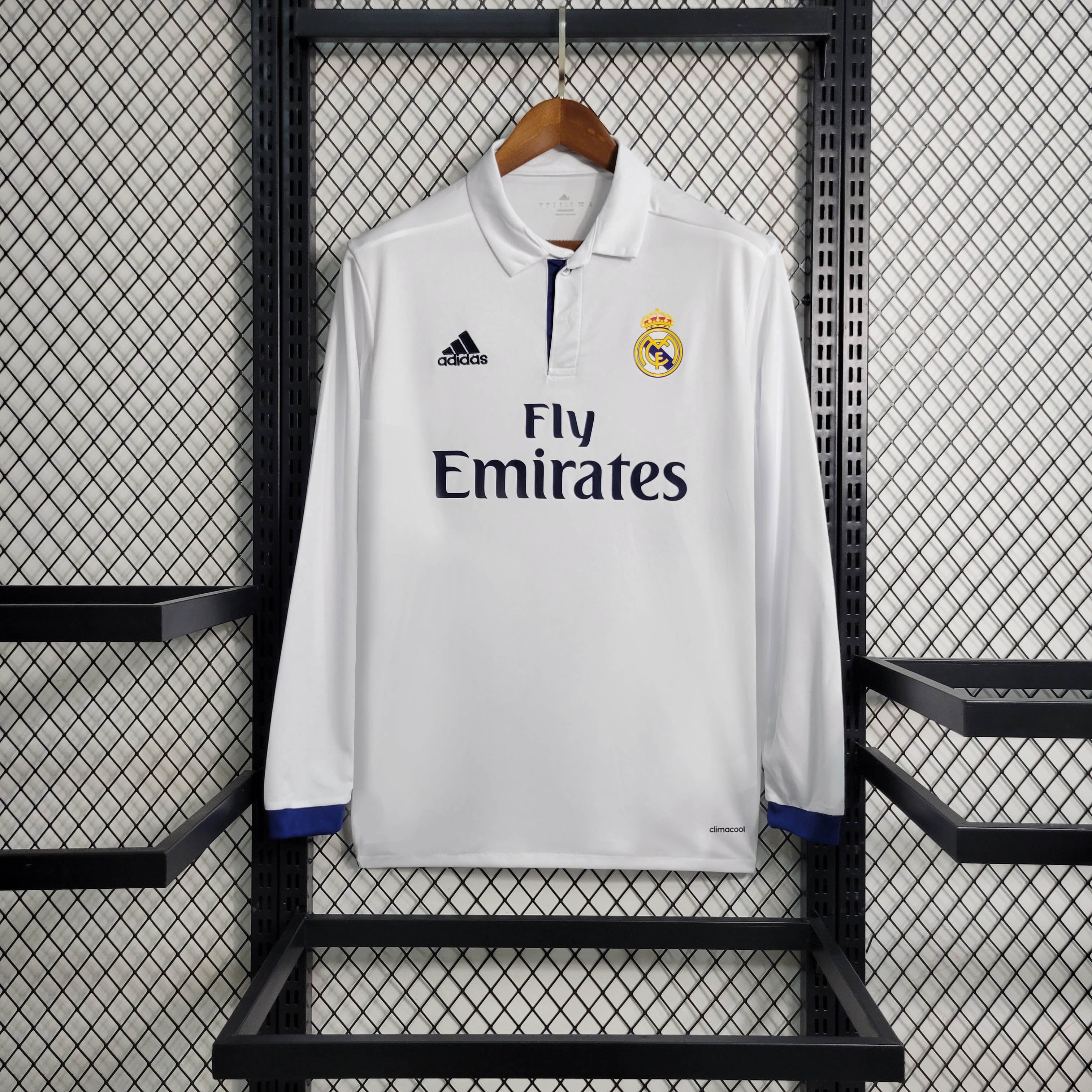 Retro Real Madrid 16-17 Home Long Sleeve Jersey - JerseysGala
