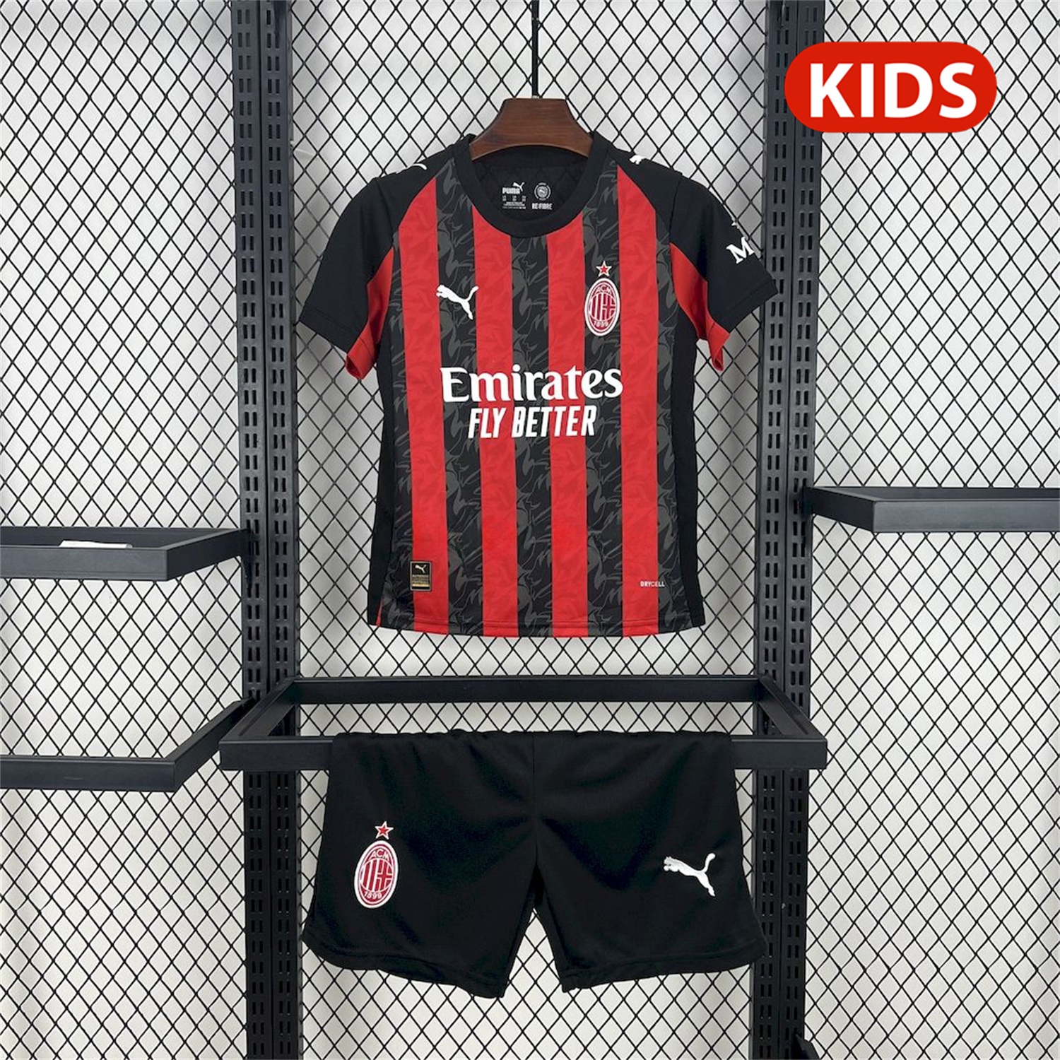 AC Milan 25-26 Home Kids Kit - JerseysGala
