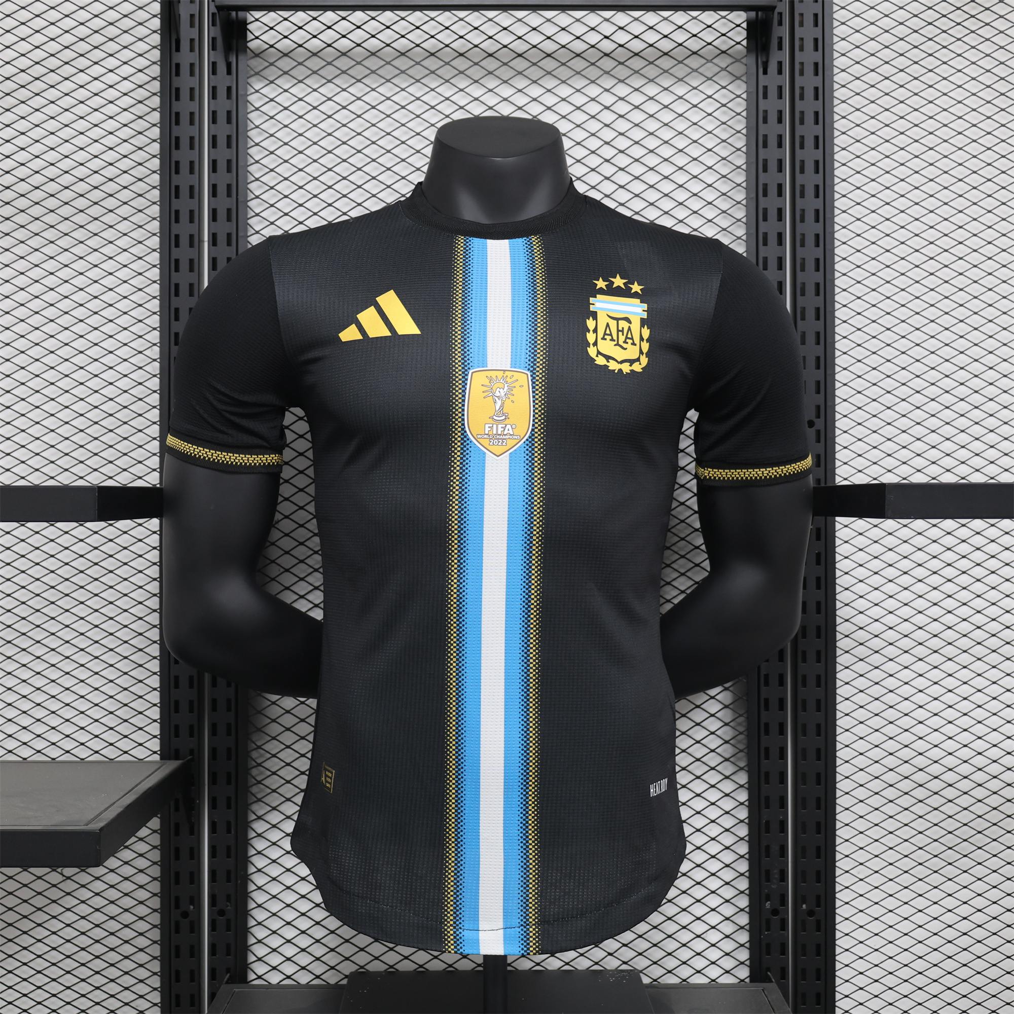 Argentina 2025-26 World Cup 2022 Champions Memorial Black Jersey - Fans Version - JerseysGala