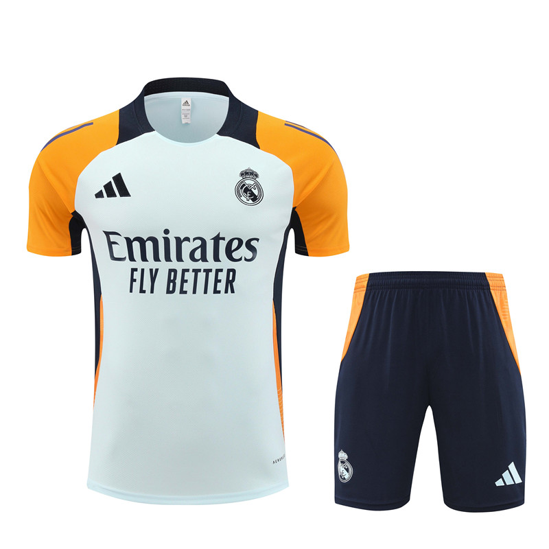 Real Madrid 24-25 Short-Sleeve Training Set - Light Blue - JerseysGala