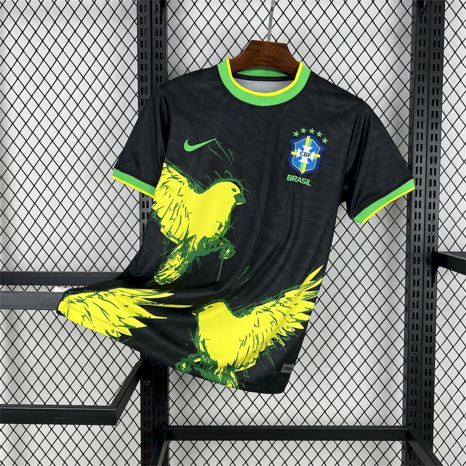 Brazil 25-26 Yellow Dove Black Jersey - Fans Version - JerseysGala
