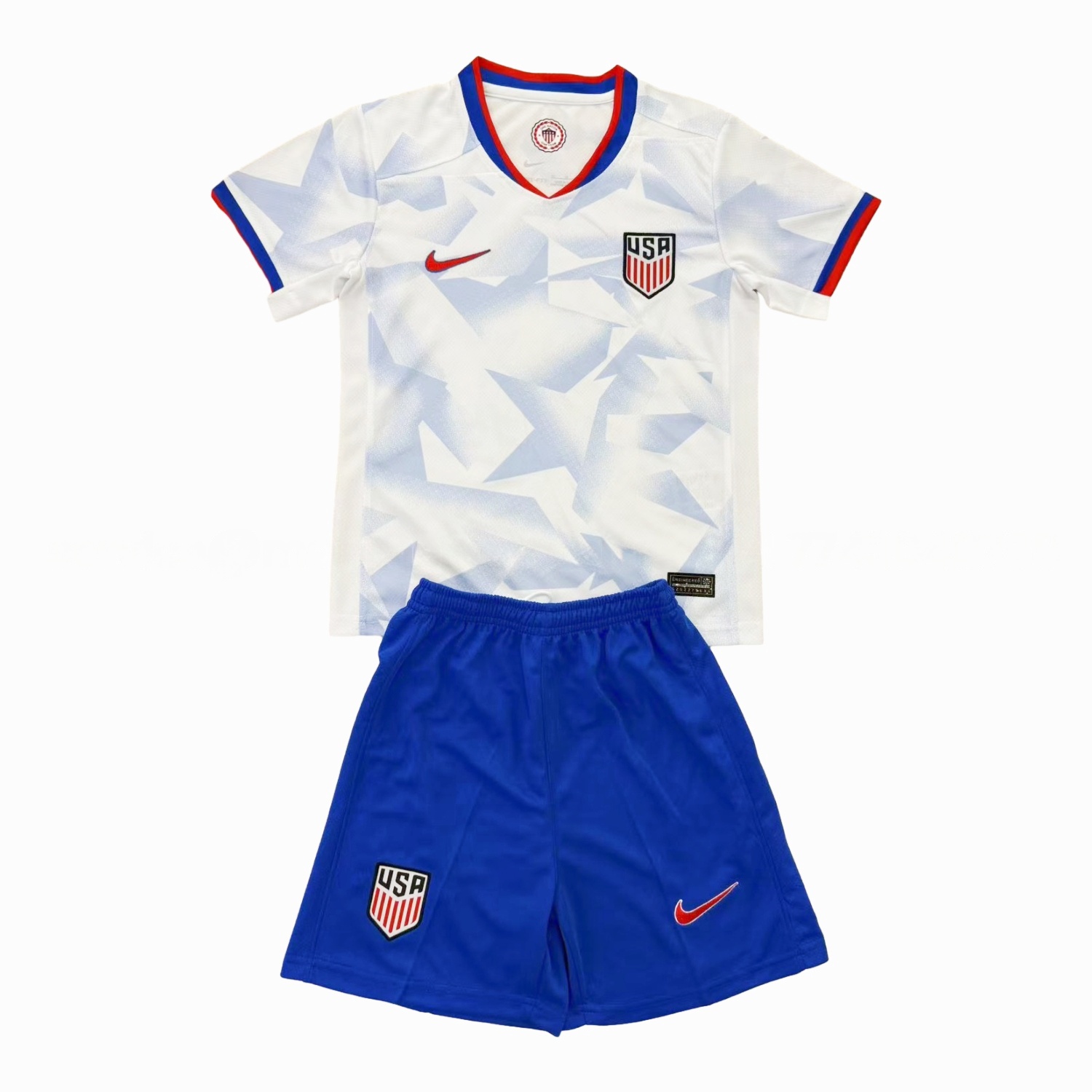 United States USA 25-26 Home White Men's Adult Jersey Set - Fans Version - JerseysGala