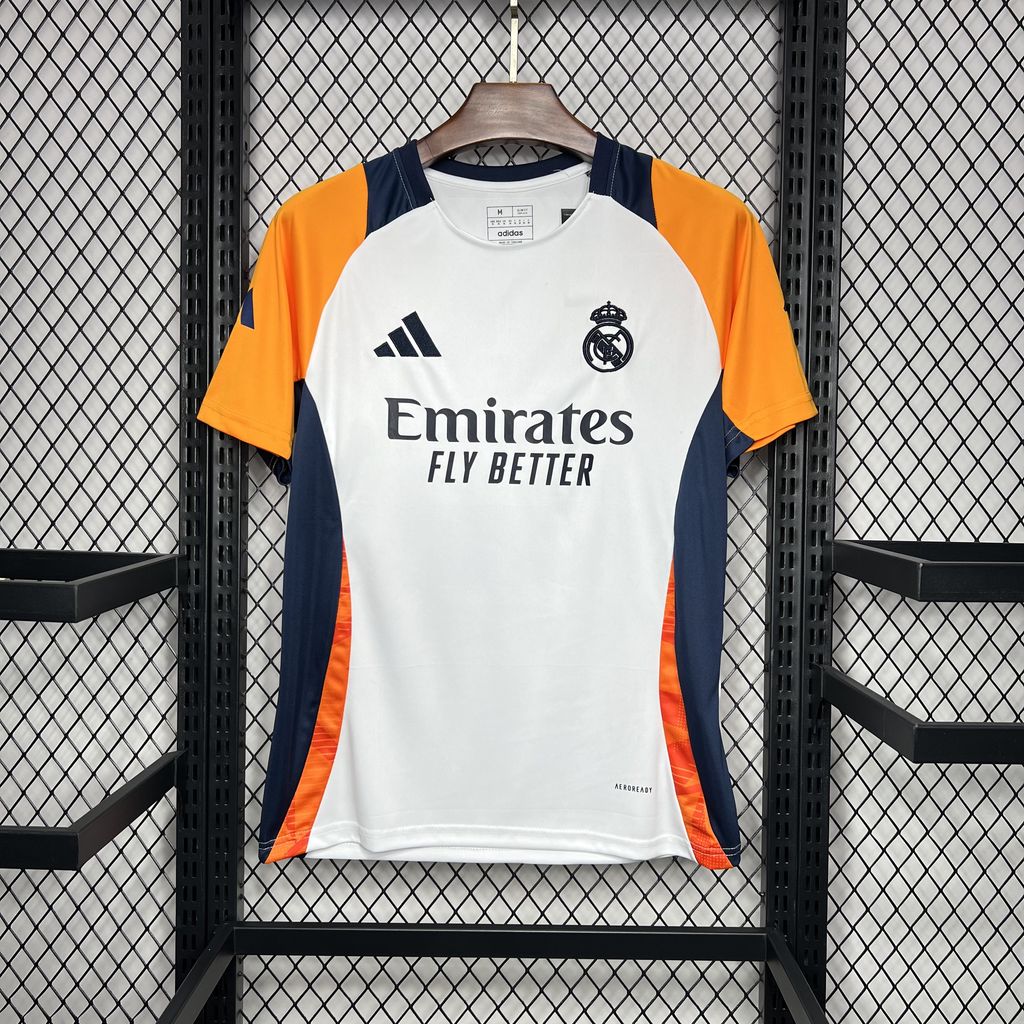 Real Madrid 24-25 White Pre-Match Jersey - Fans Version - JerseysGala