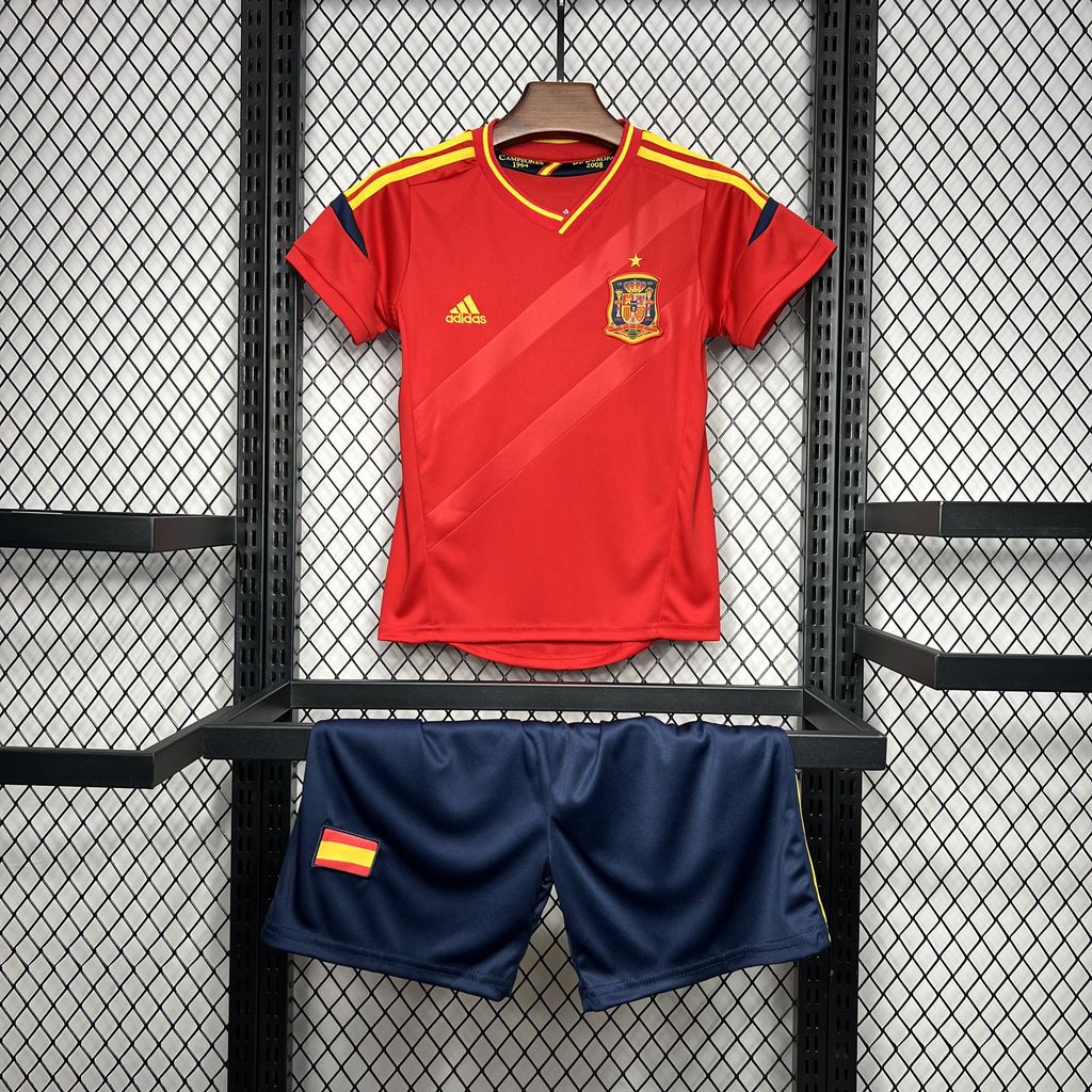 Retro Spain 2012 Home Stadium Kids Kit - JerseysGala