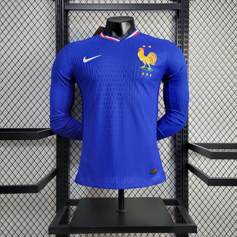France 2024 Home Long Sleeve Jersey - Player Version - JerseysGala