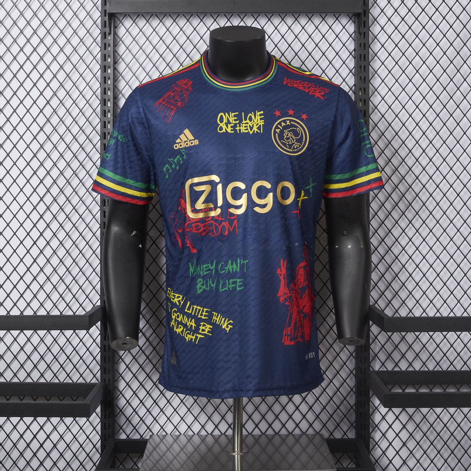 Ajax x B-O-B Marly 2025-26 40th Blue Special Edition Jersey - Player Version - JerseysGala