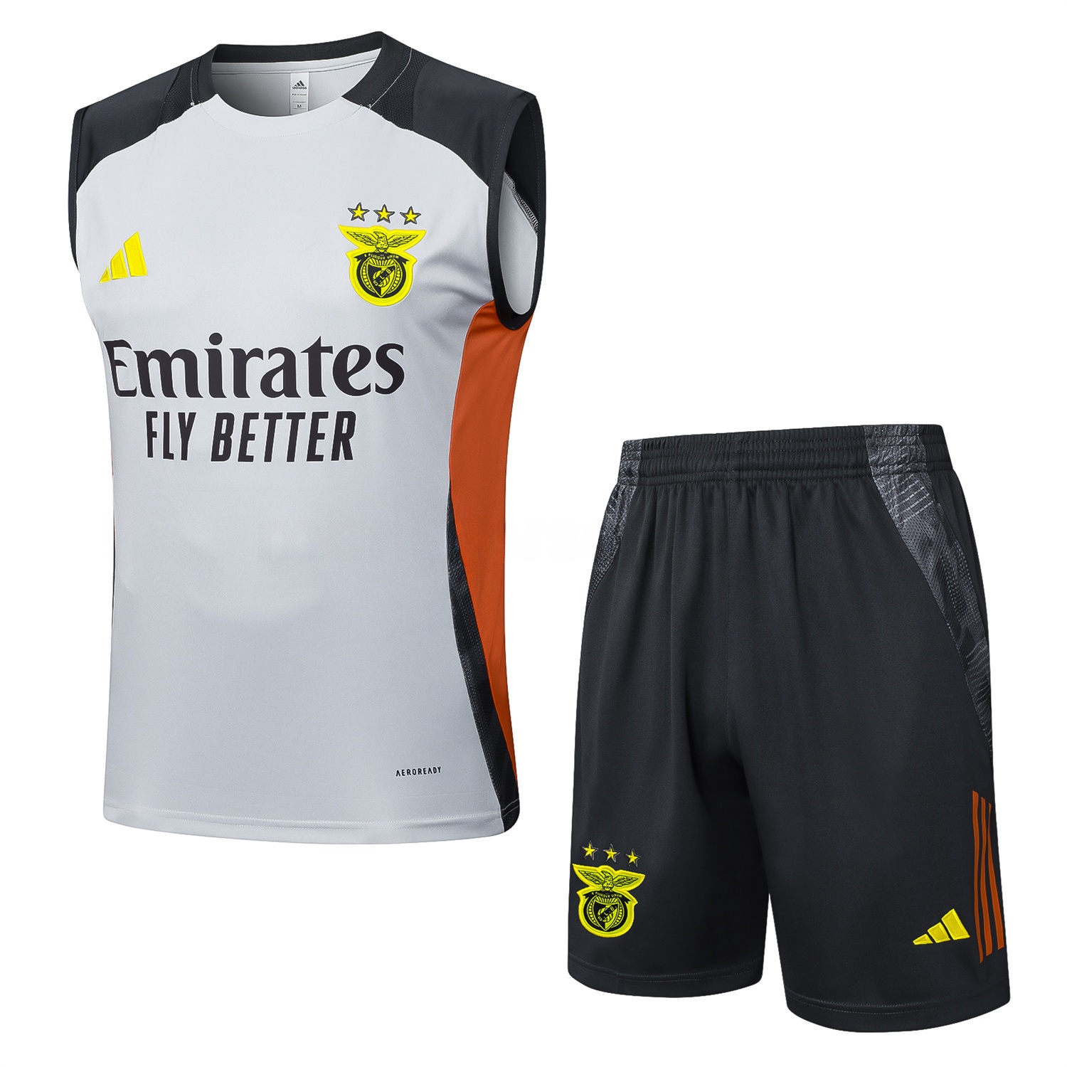 Benfica 25-26 Vest Training Set - Grey Vest and Deep Grey Shorts - JerseysGala