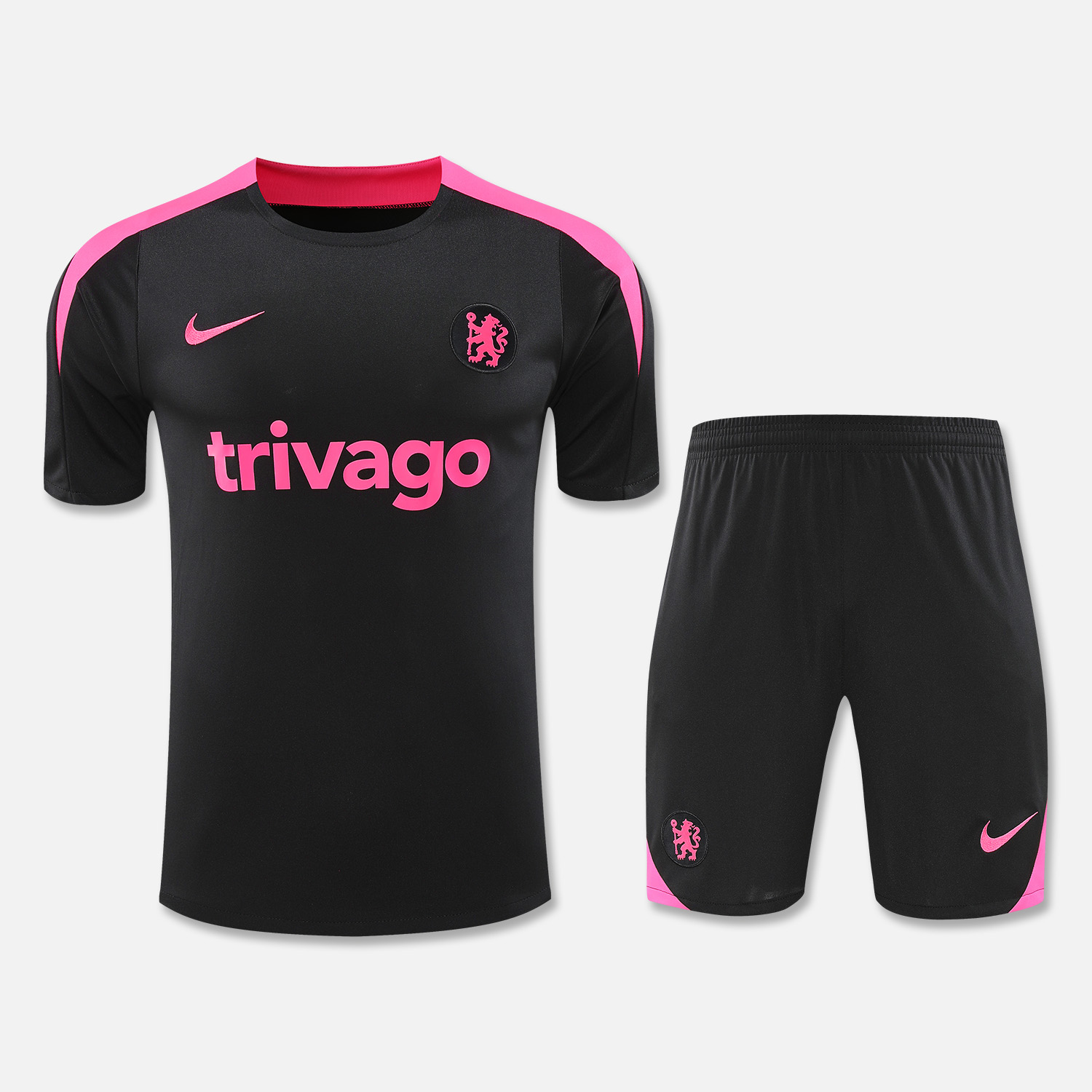 C.H.E.L.S.E.A 24-25 Short-Sleeve Training Set - Black Top & Shorts - JerseysGala