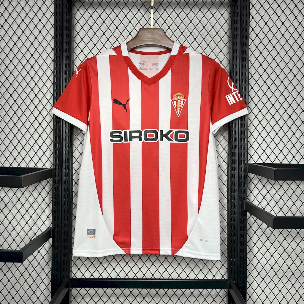 Sporting de Gijon 24-25 Home Stadium Jersey - Fans Version - JerseysGala