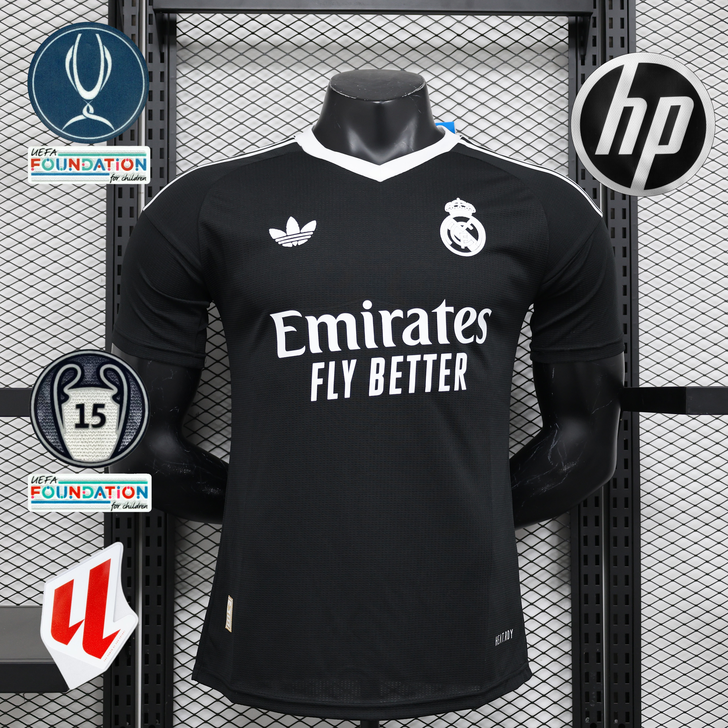 Real Madrid 24-25 Third Goalkeeper Black Jersey - Player Version - JerseysGala