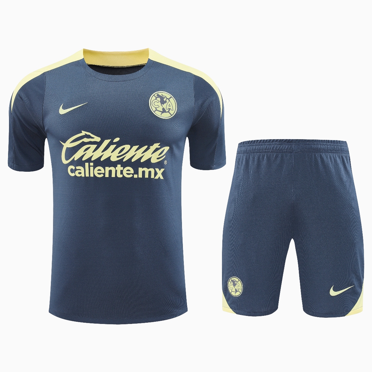 Club América 24-25 Short-Sleeve Training Set - Grey Top & Shorts - JerseysGala