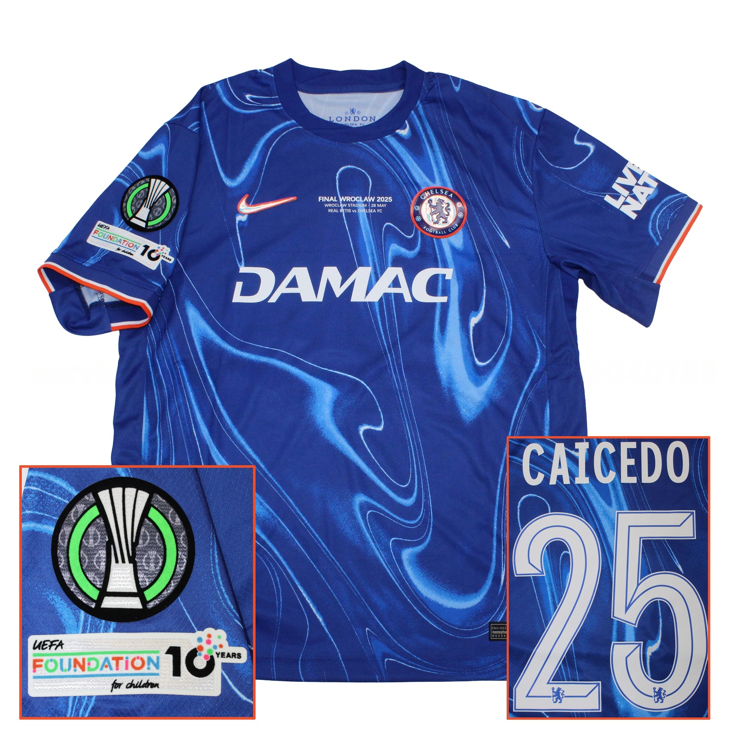 C.H.E.L.S.E.A 24-25 Conference League Final Home Jersey - Fans Version - JerseysGala