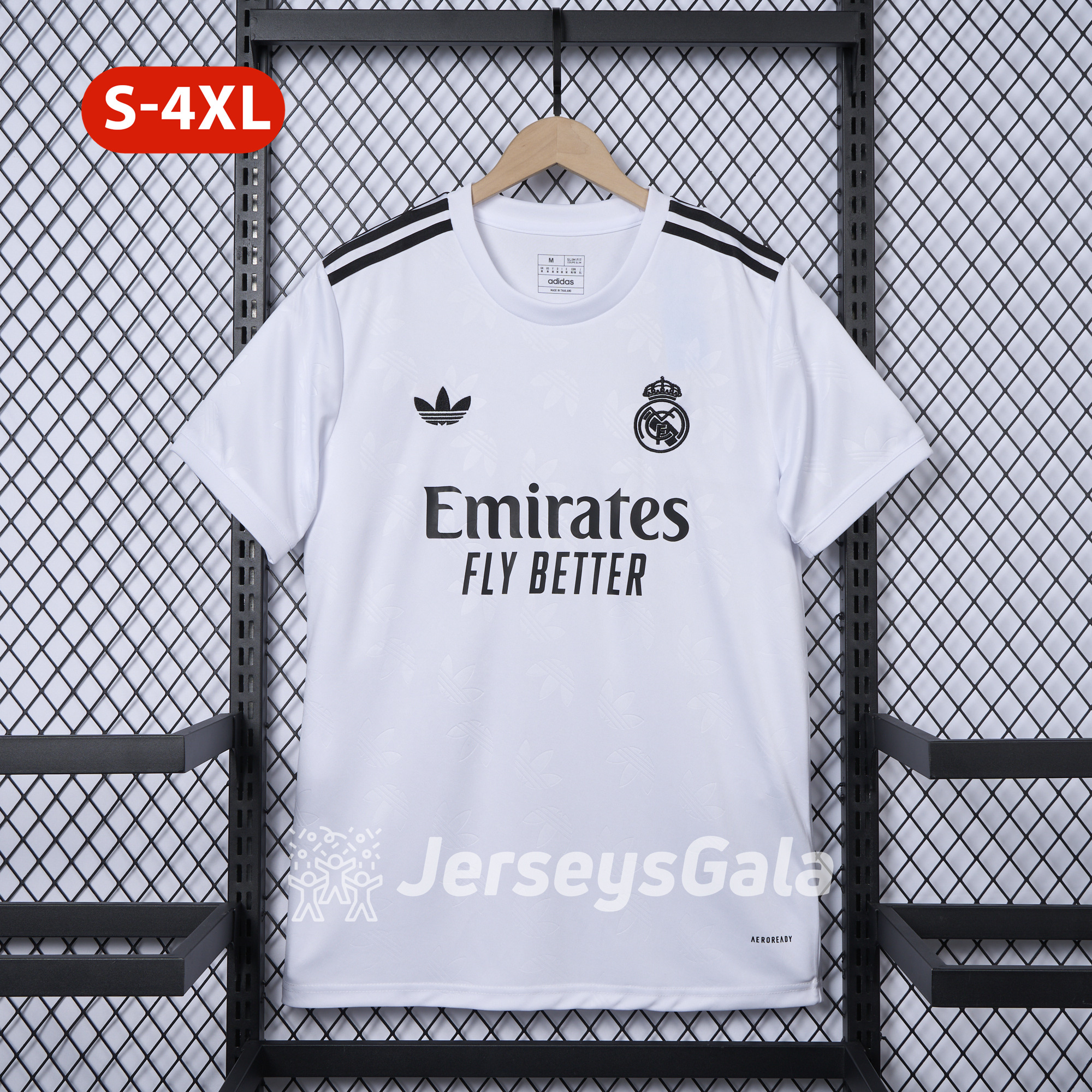 Real Madrid 24-25 Trefoil White Jersey - Fans Version - JerseysGala