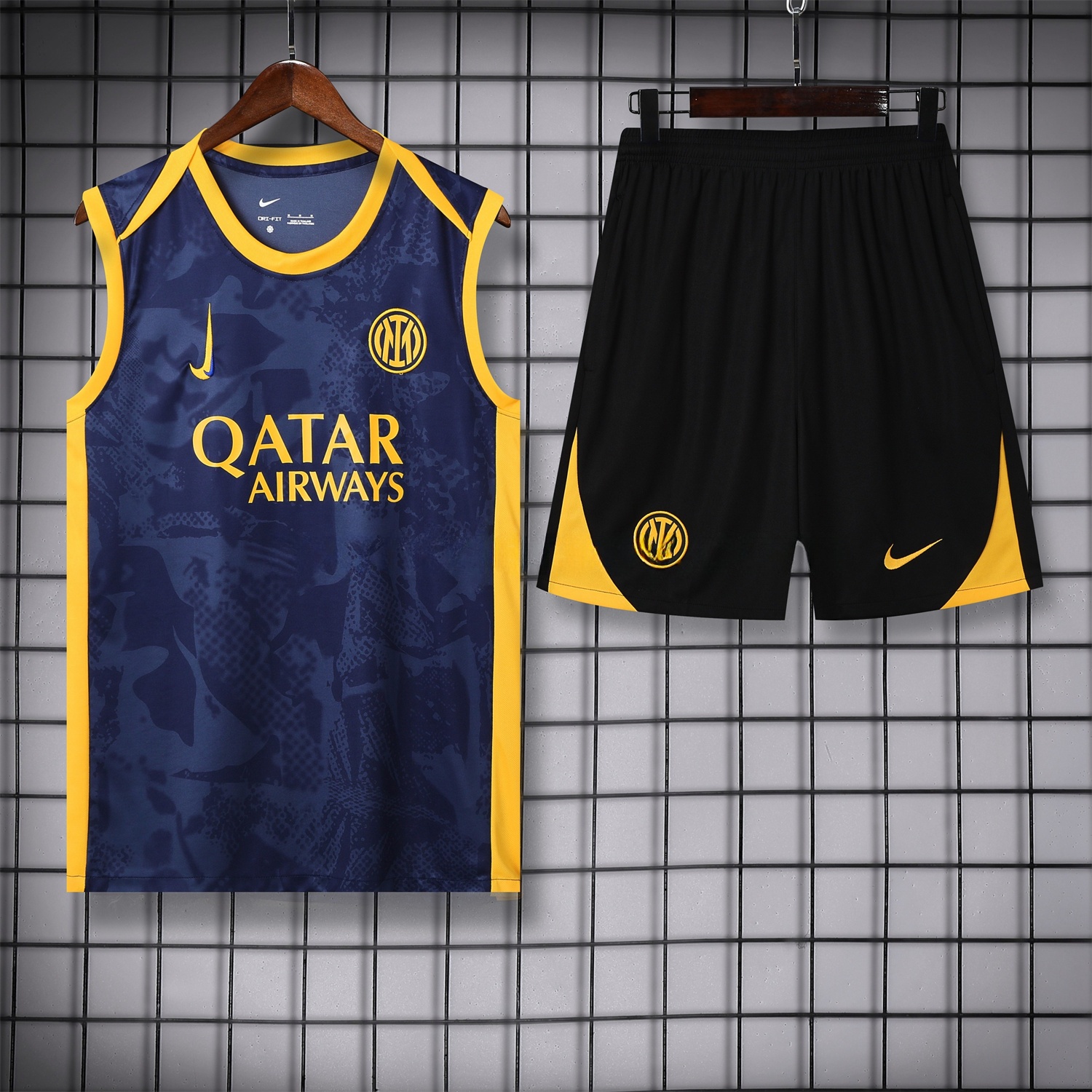Inter Milan 25-26 Vest Training Set - Deep Blue Camouflage - JerseysGala