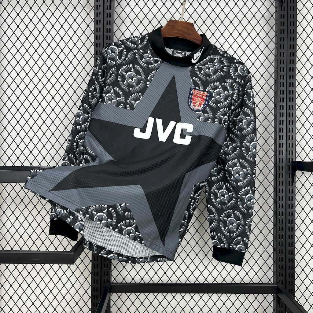 Retro Arsenal 1994-95 Black GK Long Sleeves Jersey - JerseysGala