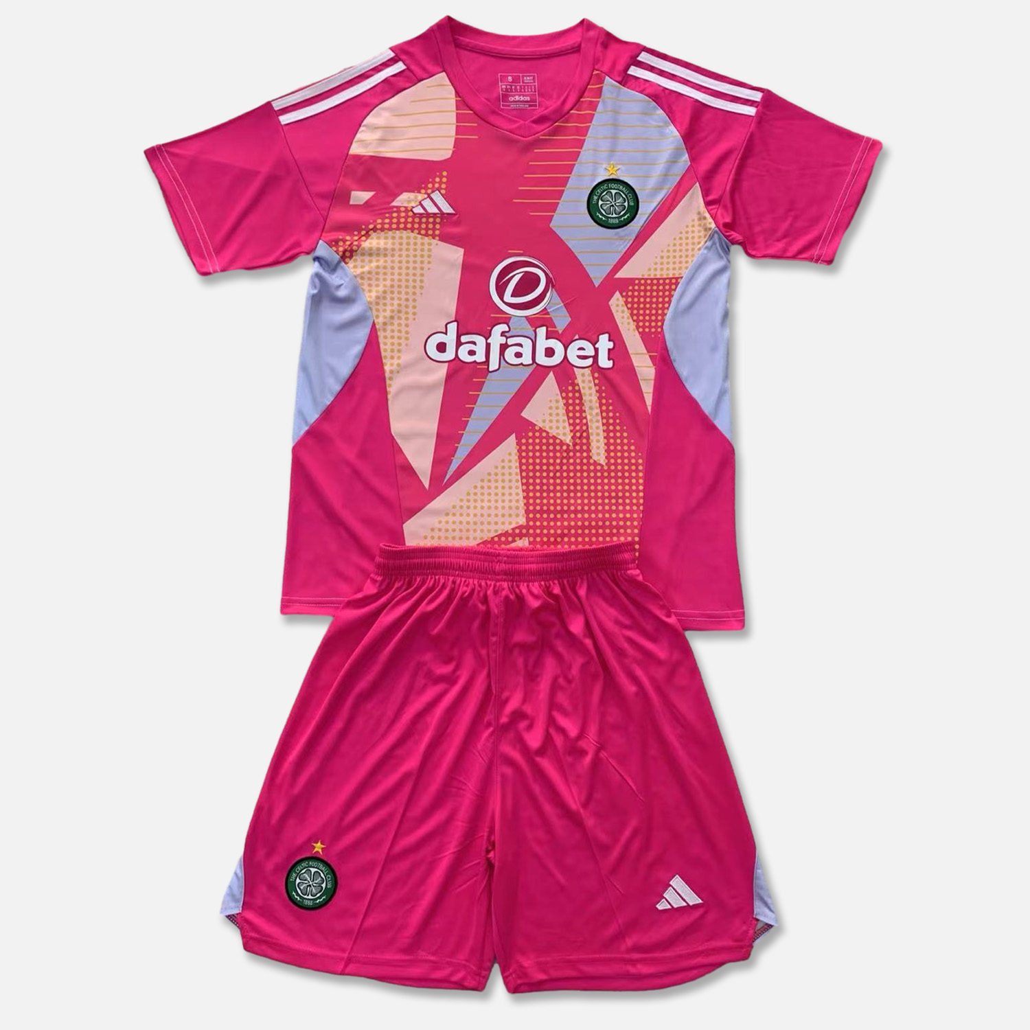 Celtic 24-25 Pink Goalkeeper Men's Adult Jersey Set - Fans Version - JerseysGala