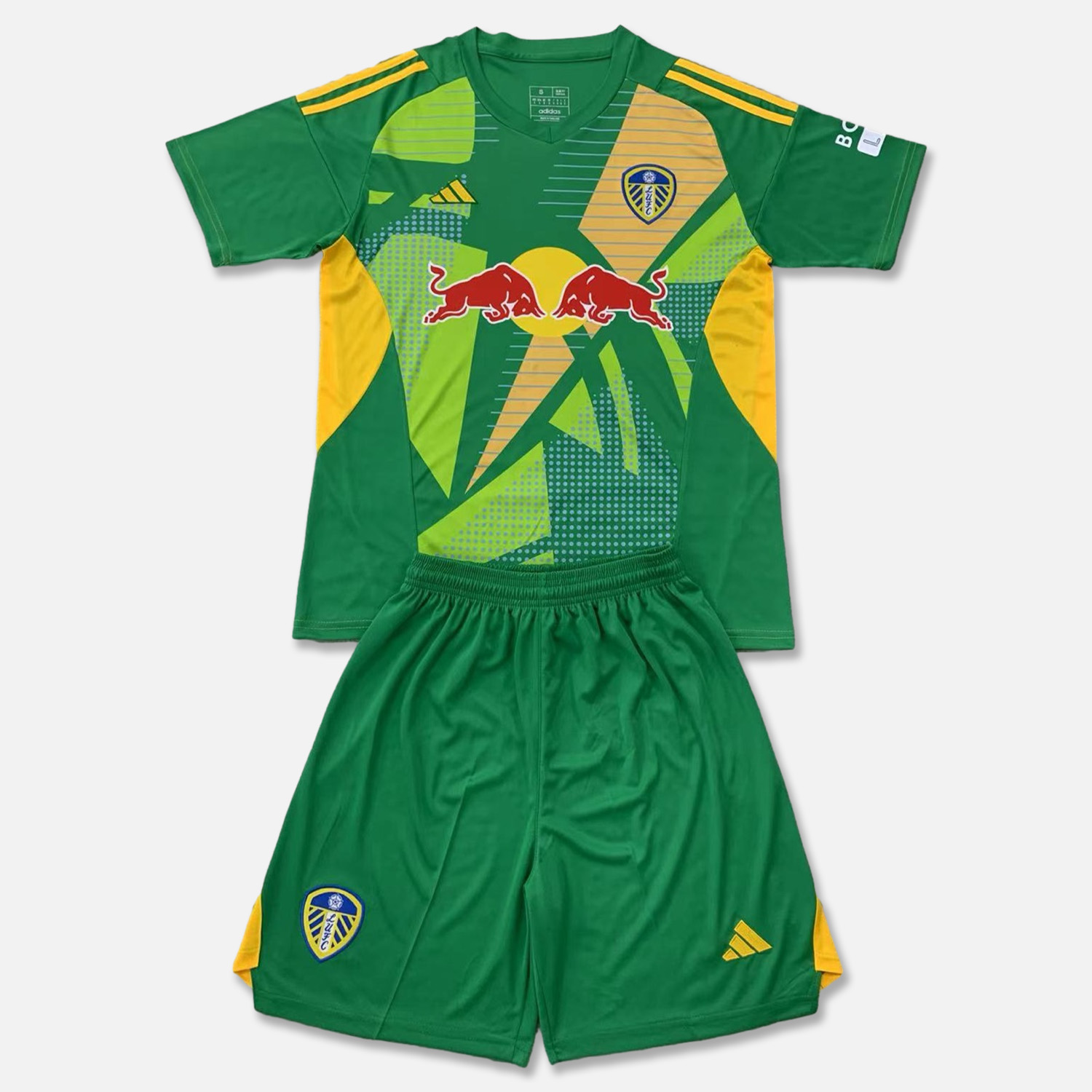 Leeds United 24-25 Fruit Green Goalkeeper Men's Adult Jersey Set - Fans Version - JerseysGala