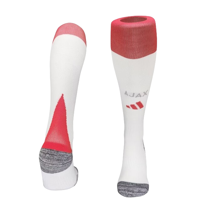 Ajax 24-25 Home Socks - White - JerseysGala