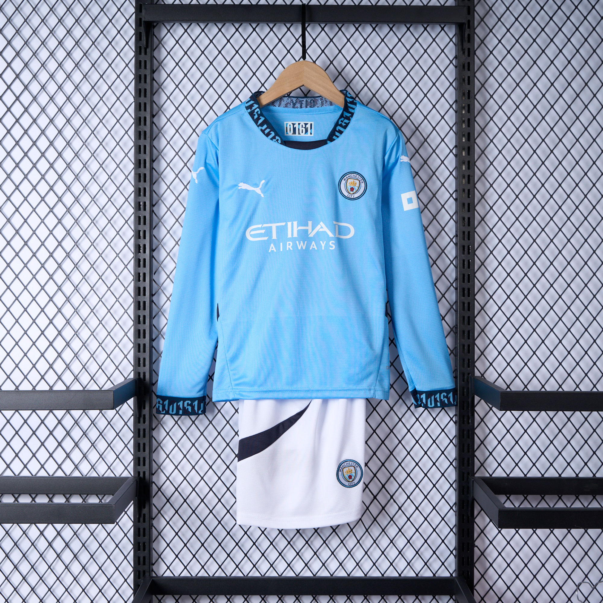 Manchester City 24-25 Home Long Sleeve Kids Kit - JerseysGala
