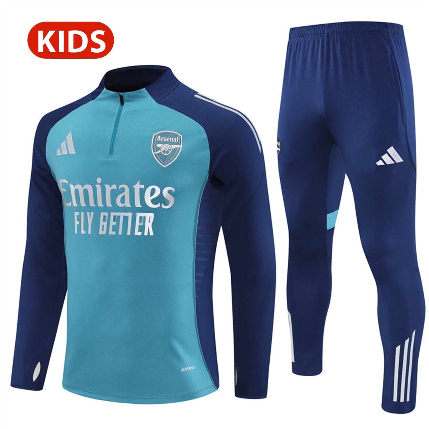 Arsenal 25-26 Kid Long Sleeves Training Set - Green Top & Green Pants - JerseysGala