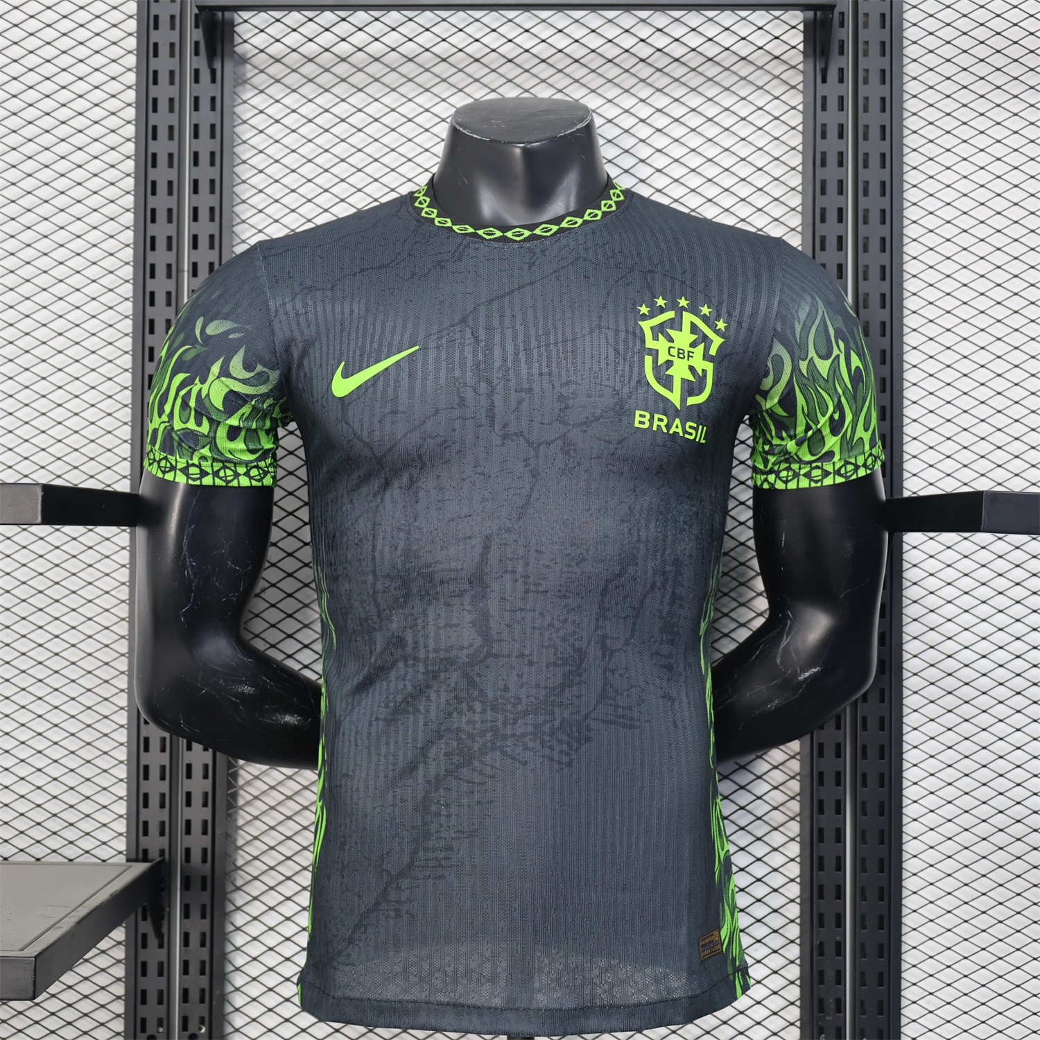 Brazil 2025 Green Fire Black Special Edition Jersey - Player Version - JerseysGala