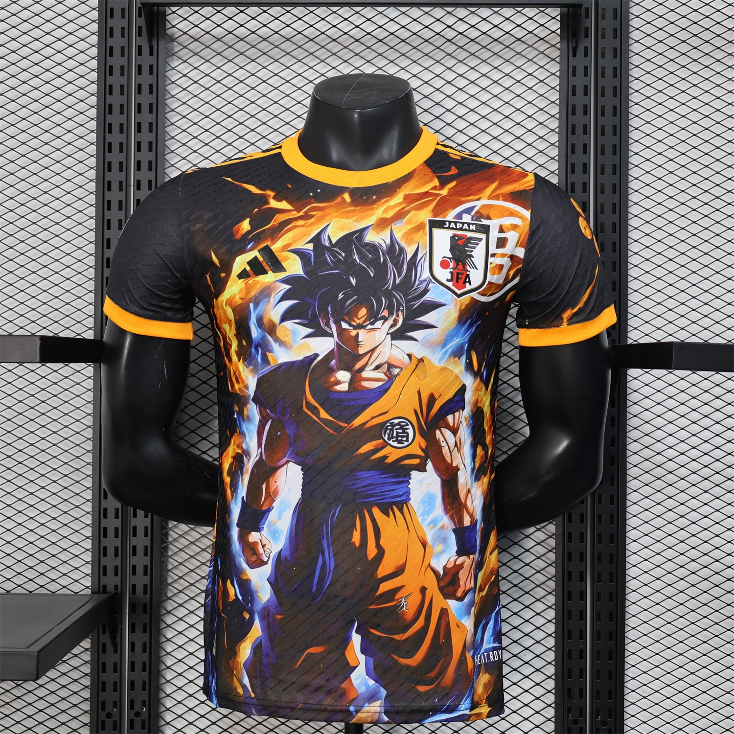 Japan 25-26 Goku Fighting Form Black Special Jersey - Player Version - JerseysGala