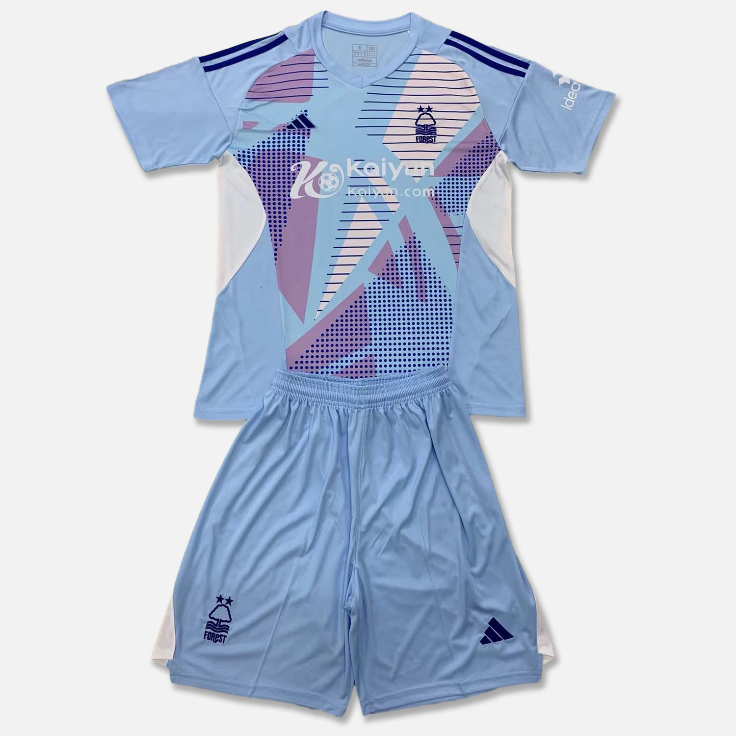 Nottingham Forest 24-25 Lake Blue GK Men's Adult Jersey Set - Fans Version - JerseysGala