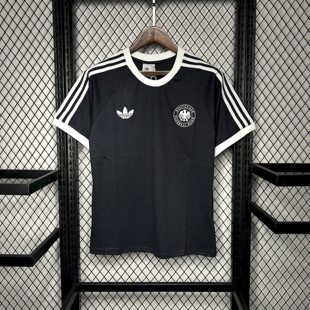 Germany 2024-25 Vintage Trefoil Black Men's T-Shirt - JerseysGala