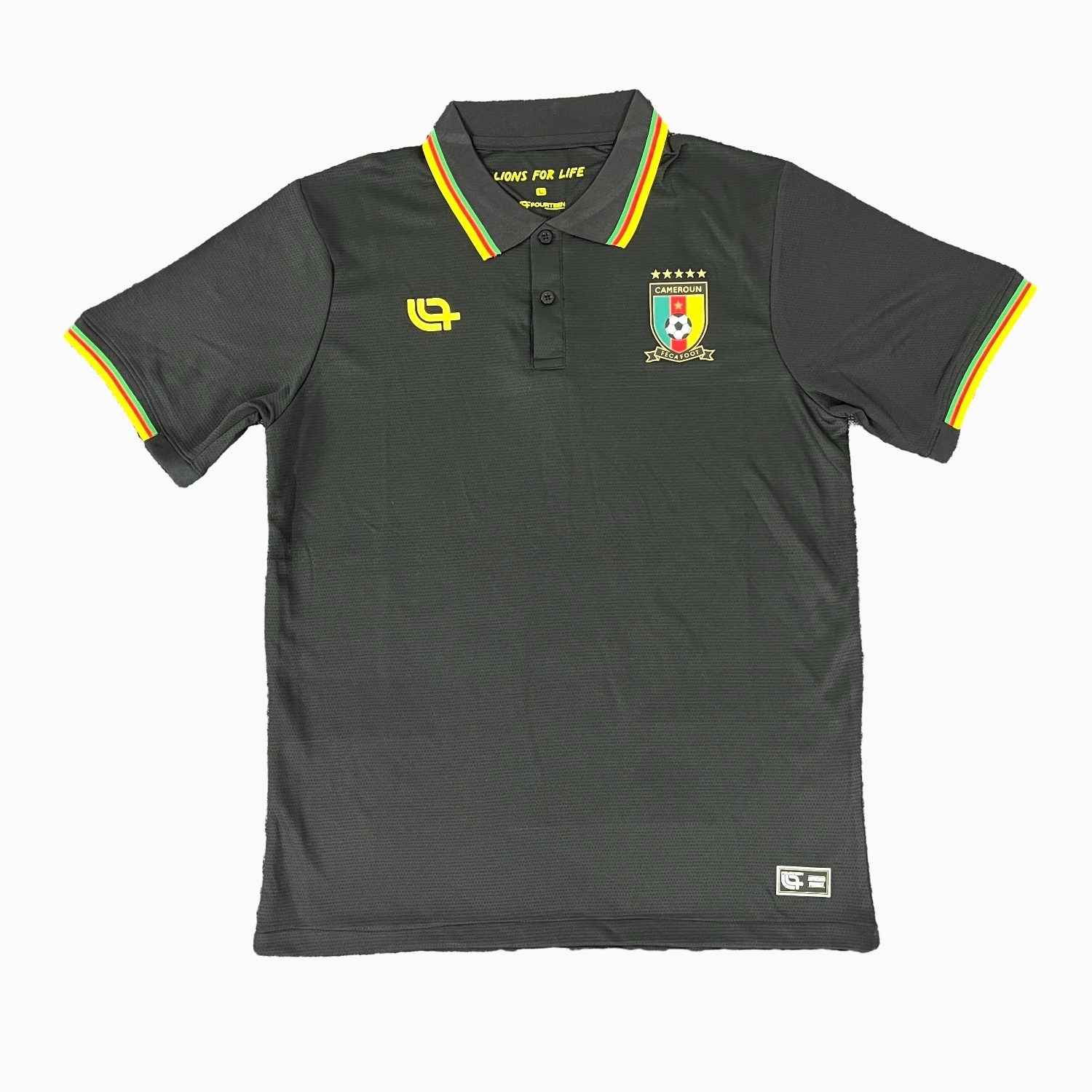 Cameroon 25-26 Black Polo Training Jersey - Fans Version - JerseysGala