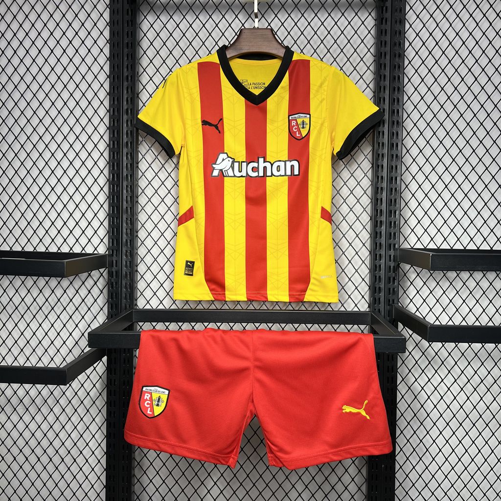 RC Lens 24-25 Home Stadium Kids Kit - JerseysGala