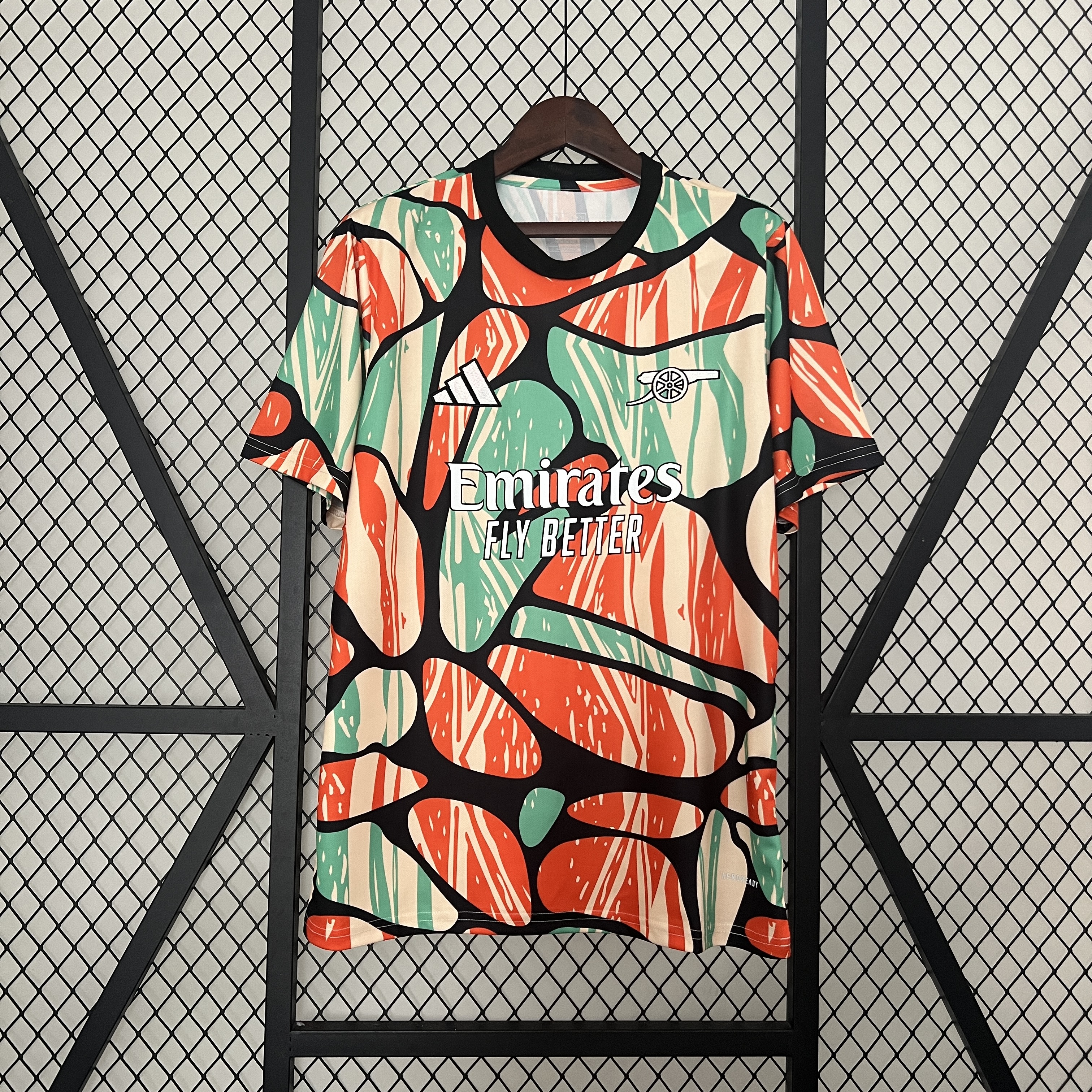 Arsenal 24-25 Red Green Pre-match Jersey - Fans Version - JerseysGala