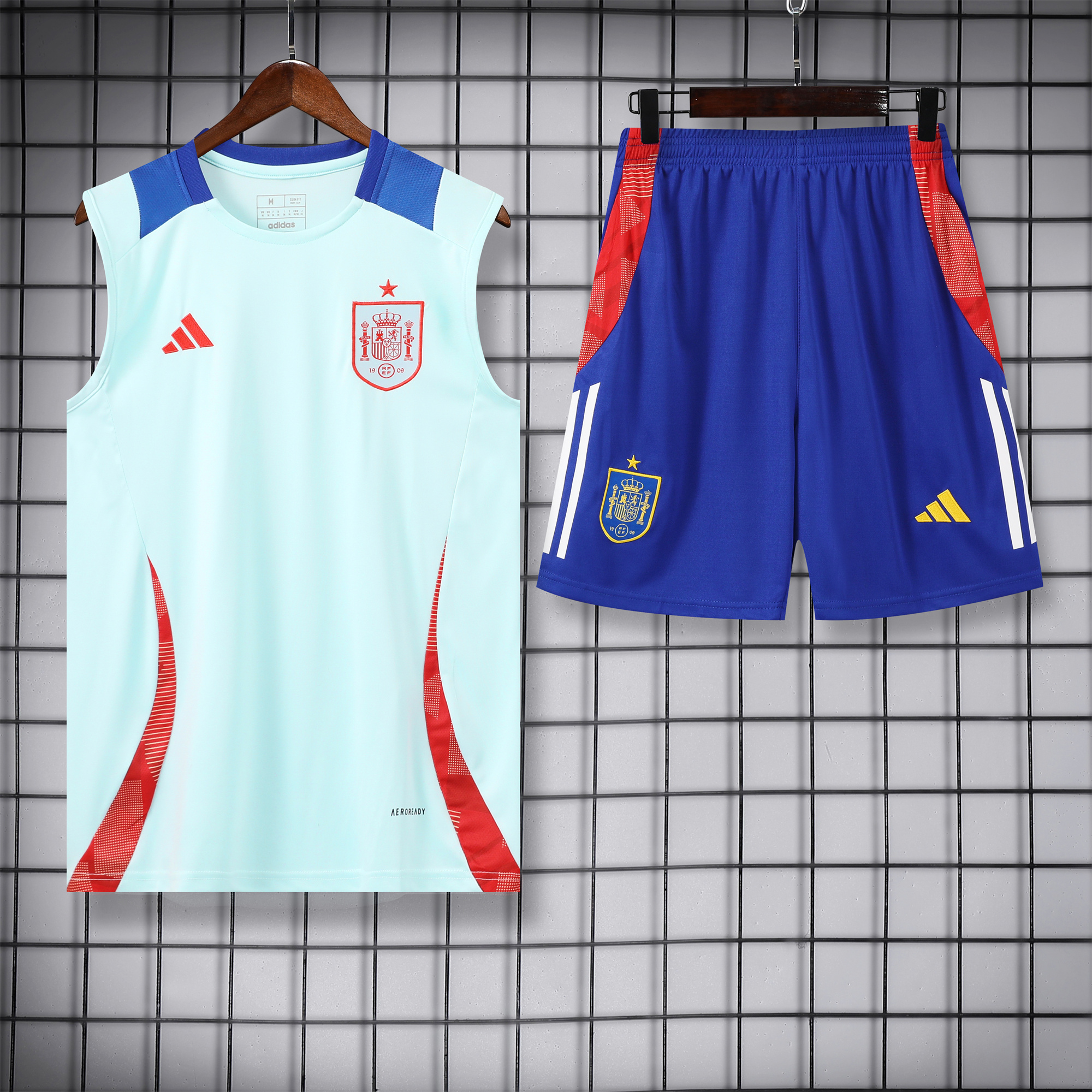Spain 24-25 Vest Training Set - Light Blue - JerseysGala