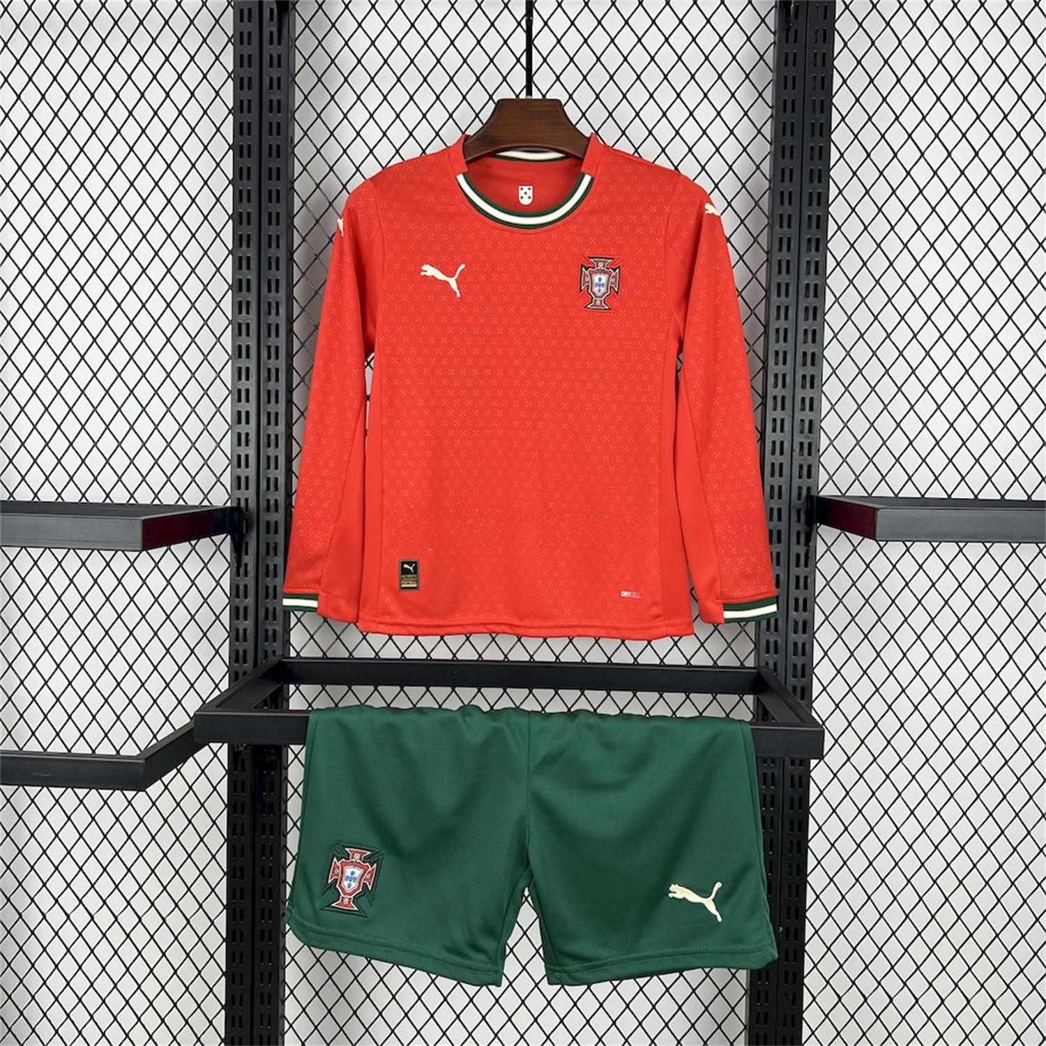 Portugal 2025-26 Home Long Sleeves Kids Kit - JerseysGala