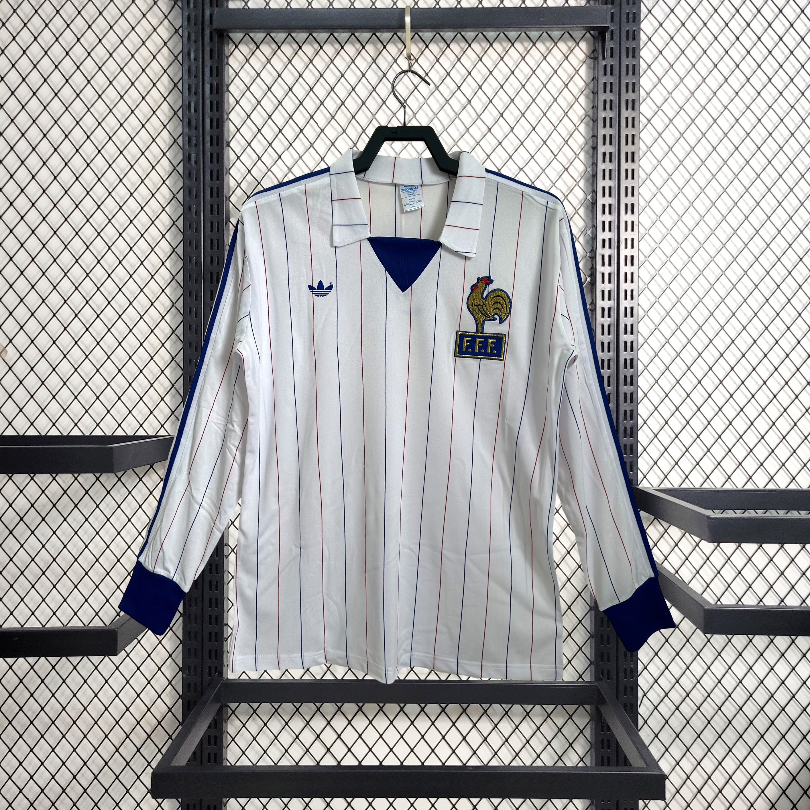 Retro France 1980-82 Away Long Sleeve Jersey - JerseysGala
