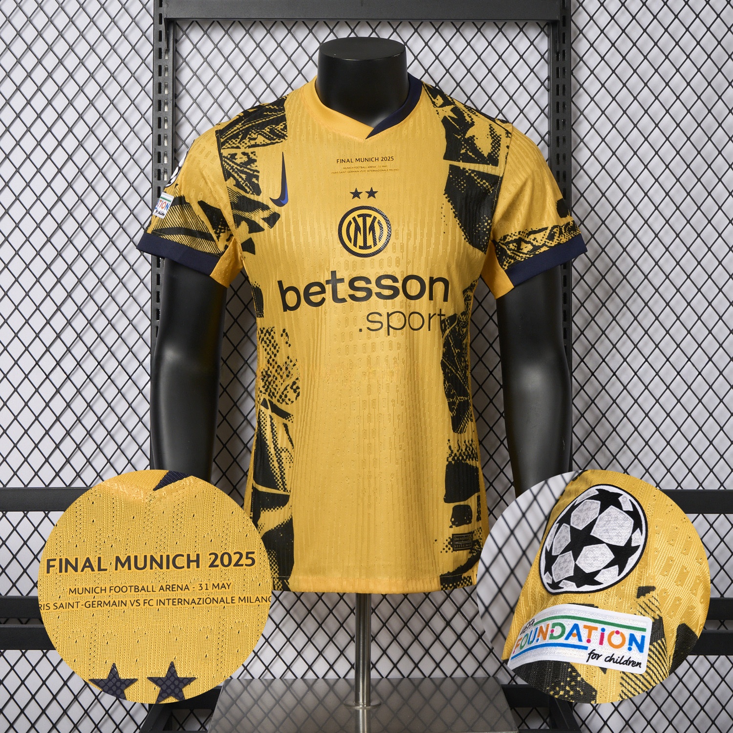 Inter Milan 24-25 Third Champions League Final Jersey - Player Version - JerseysGala