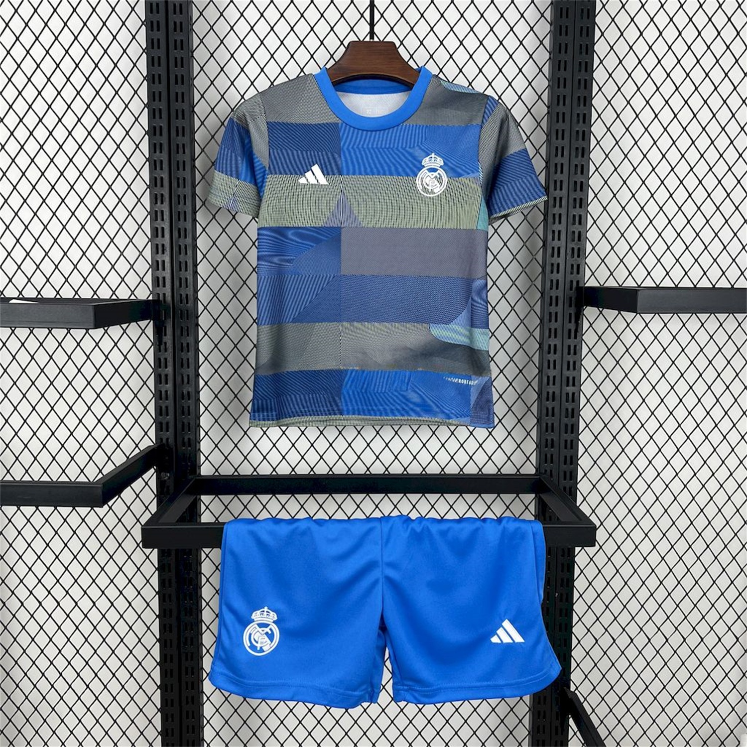 Real Madrid 25-26 Blue Pre-Match Traning Kids Kit - JerseysGala